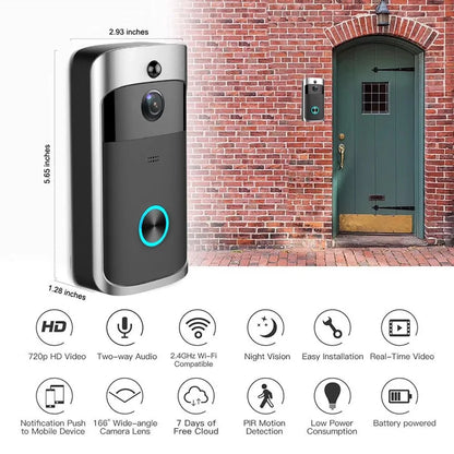 Wi-Fi Doorbell Camera - W-Fi Doorbell Camera with Storage - Comf'home