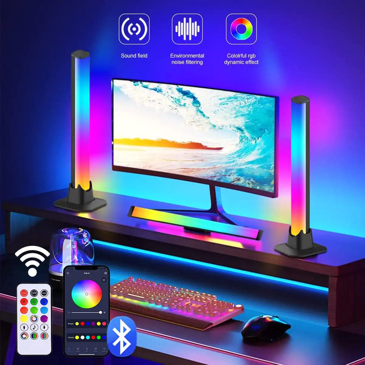 Smart RGB Gaming Bar - LED Light Strip for Gamers - Comf'home