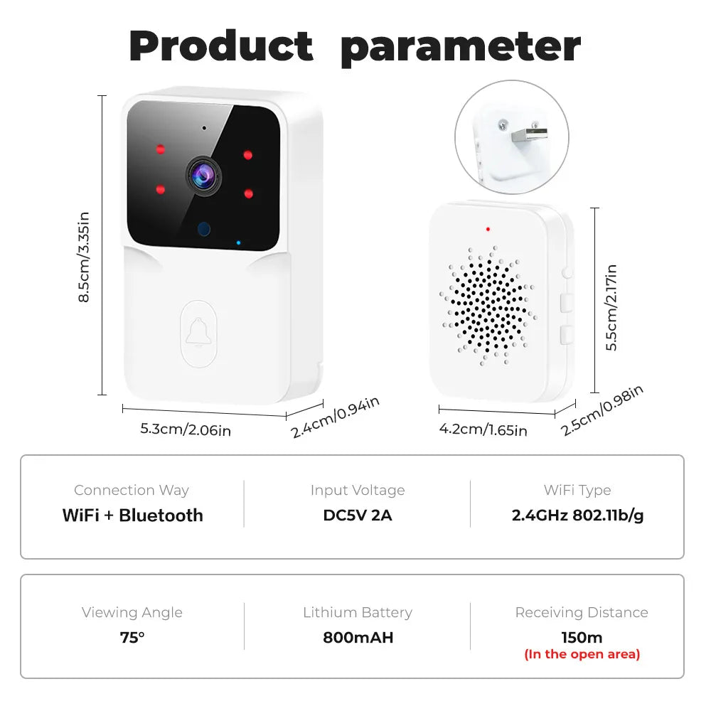 Wi-Fi Video Doorbell - Smart Wi-Fi Video Doorbell - Comf'home