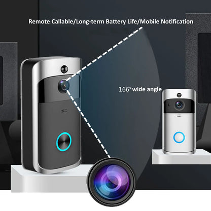 Wi-Fi Doorbell Camera - W-Fi Doorbell Camera with Storage - Comf'home