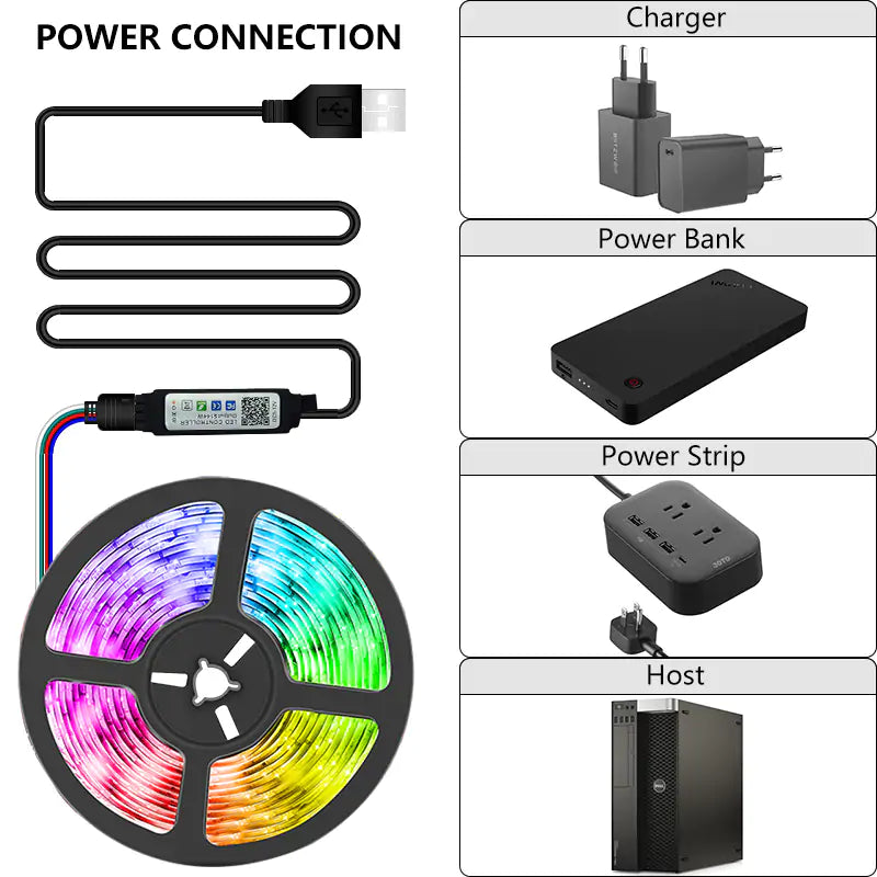 RGB Flexible LED Tape - RGB Flexible LED Tape Light - Comf'home