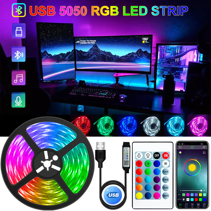 RGB Flexible LED Tape - RGB Flexible LED Tape Light - Comf'home